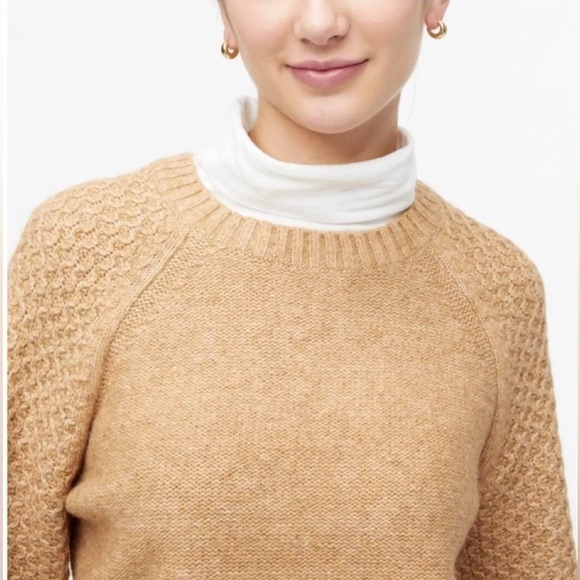 J. Crew Sweaters - J. Crew Honeycomb Balloon~Sleeve Crewneck Sweater Size XS